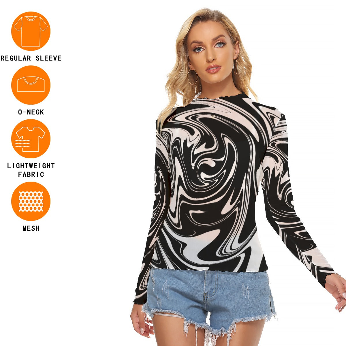 Monoswirl Mesh Top