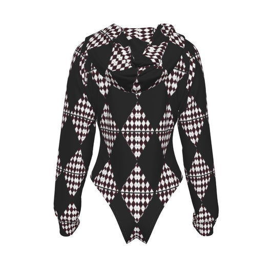 Court Jester’s Hooded Bodysuit w Sleeves