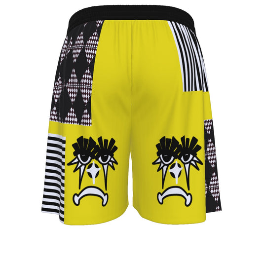 Circusfreq Monty Clown Yellow Mesh Shorts