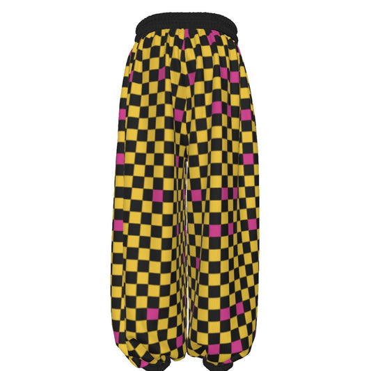 Marigold Checkered Waffle Pants