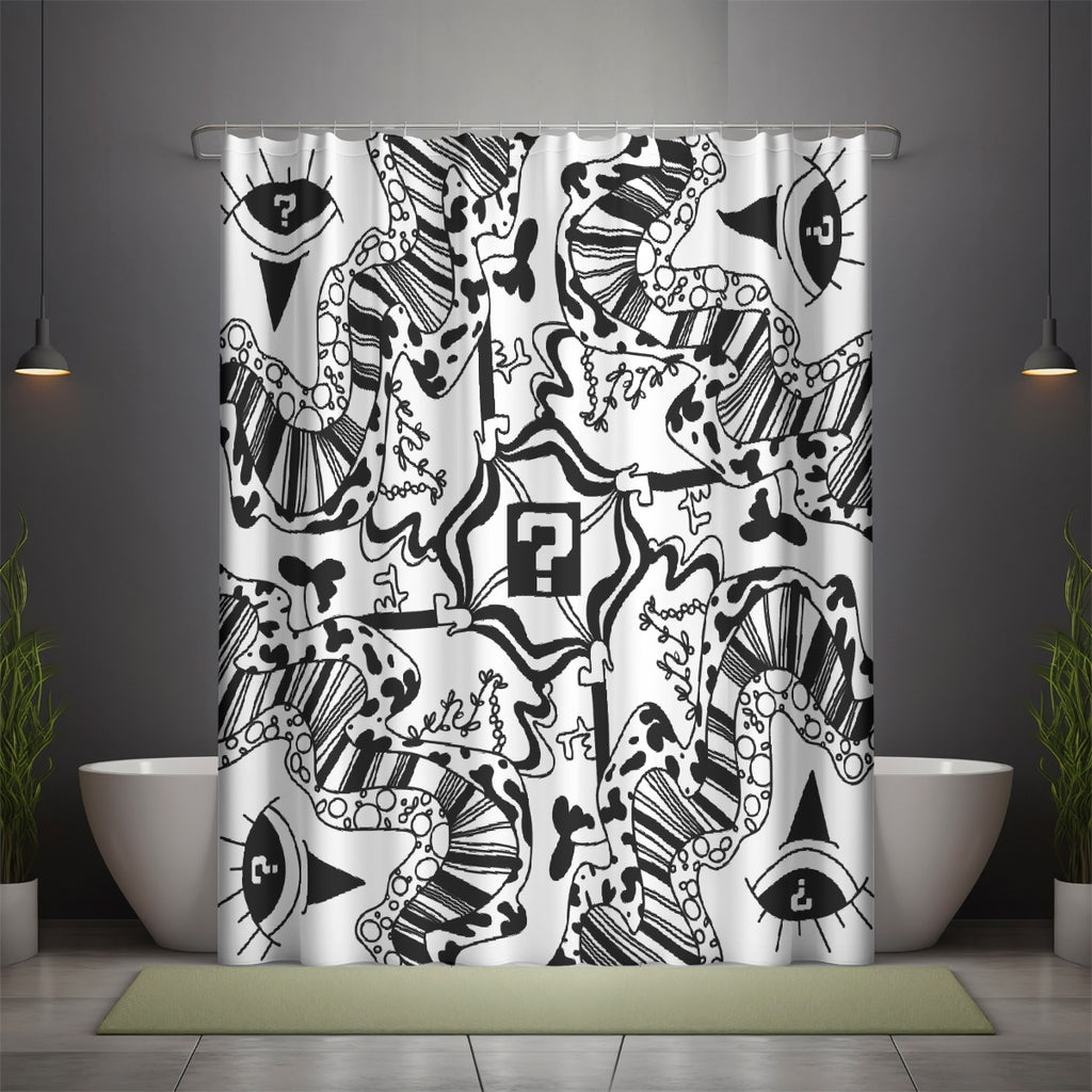 White TipDrip Shower Curtain