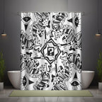 White TipDrip Shower Curtain