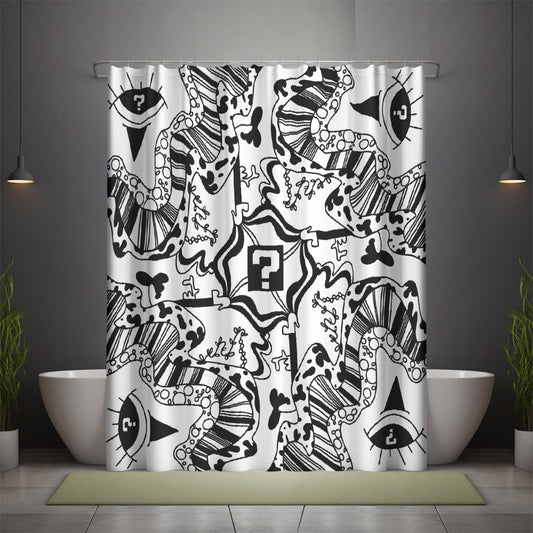 White TipDrip Shower Curtain