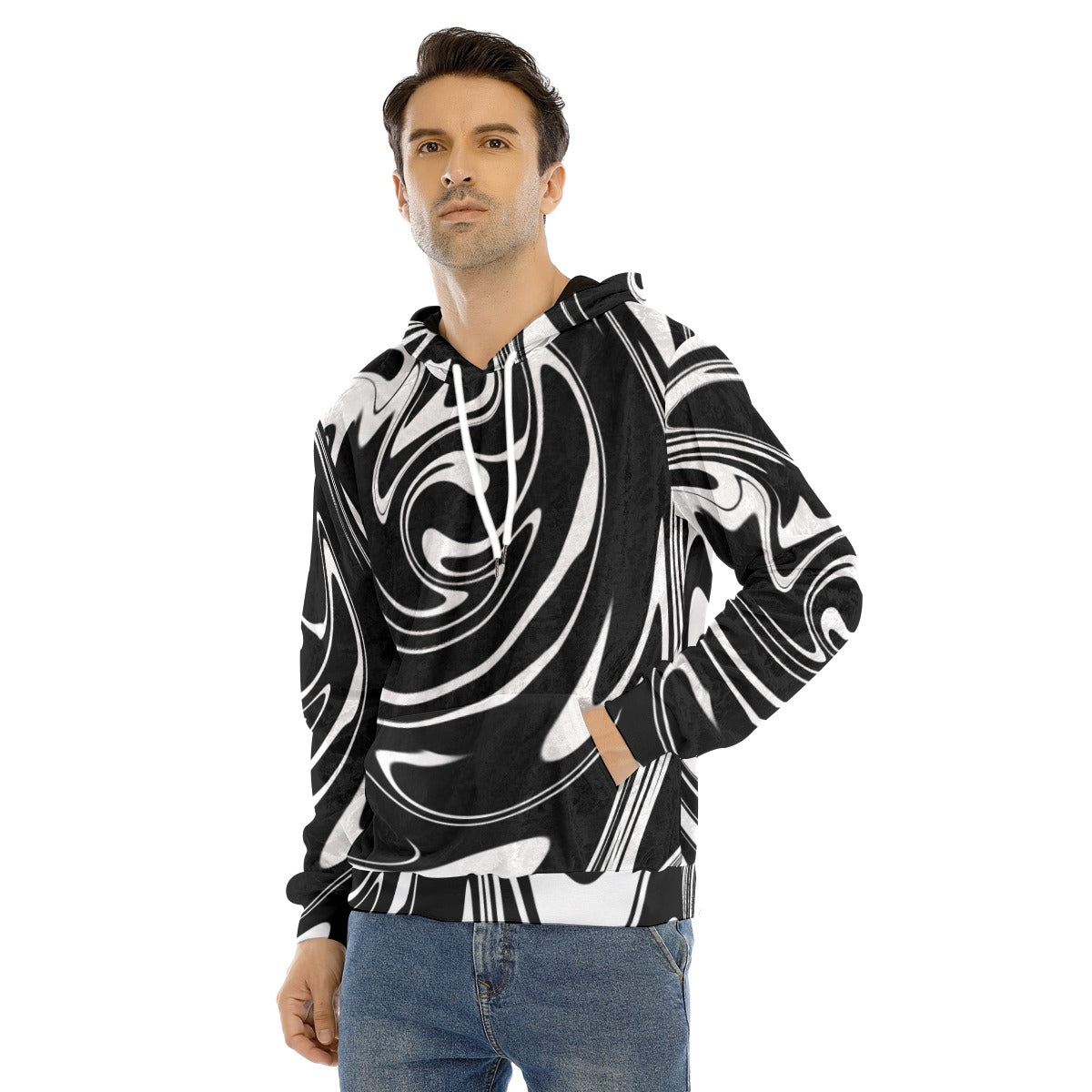 MonoSwirl Velvet Hoodie