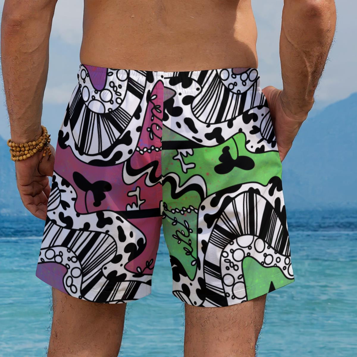 Watermelon Tipmouline Beach Shorts