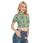 Double Zip Sage Tip Tee