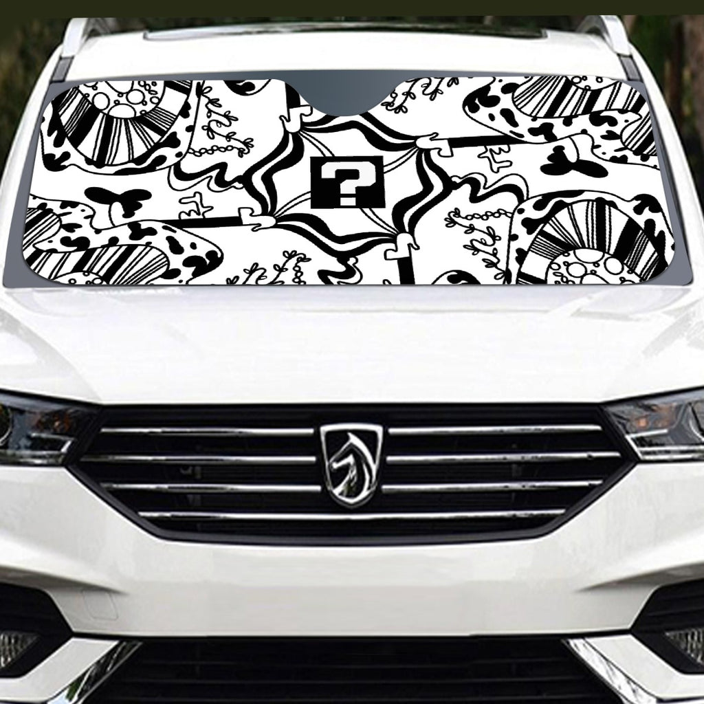 White TipDrip Windshield Sunshade