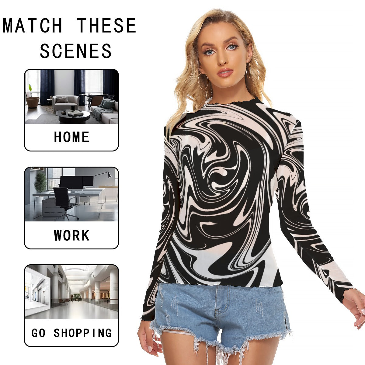 Monoswirl Mesh Top