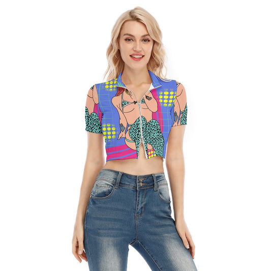 Lewd Dude Double Zip Crop