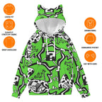 Green TripDrip Hoodie w Cat Ears