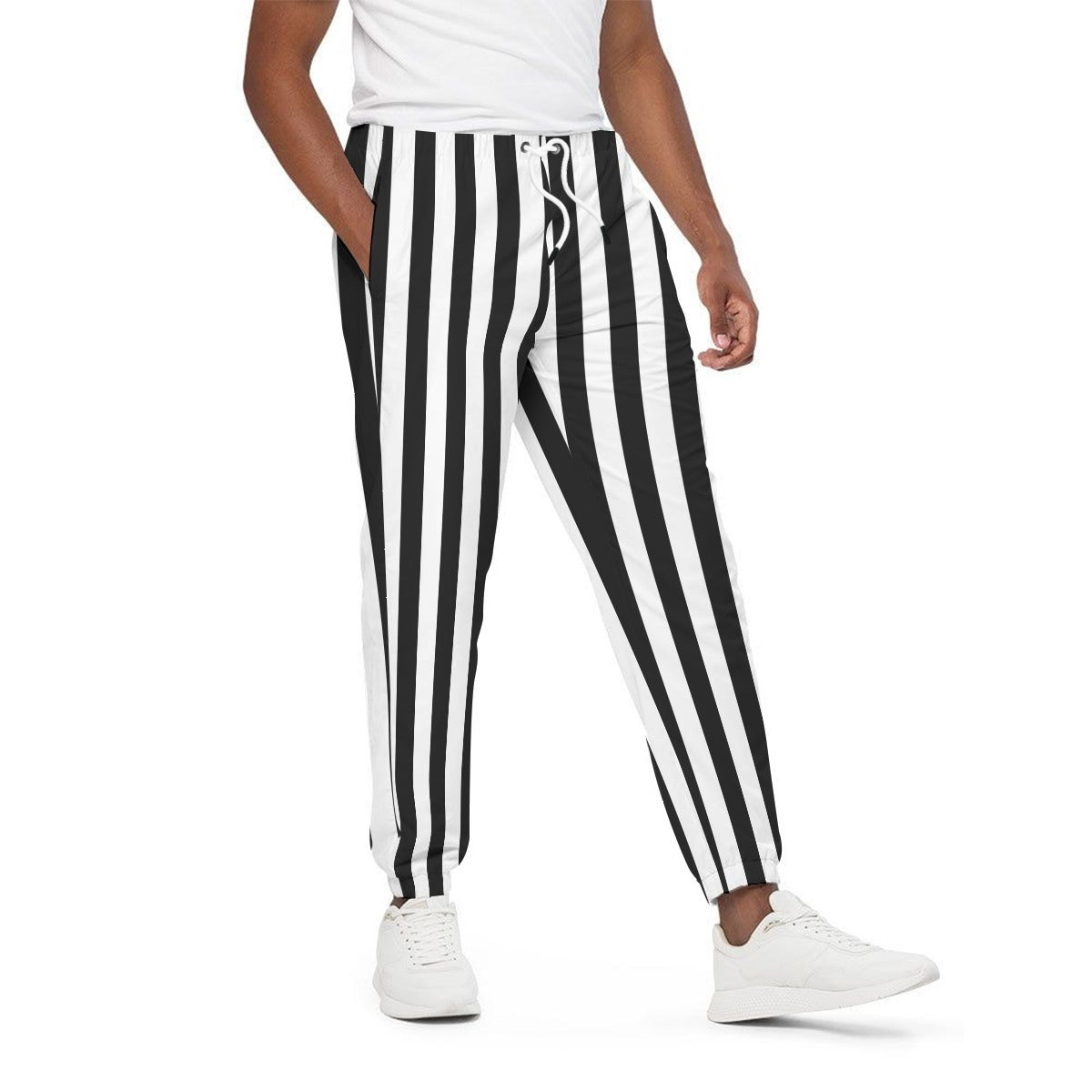 Pinstripe Cotton Joggers