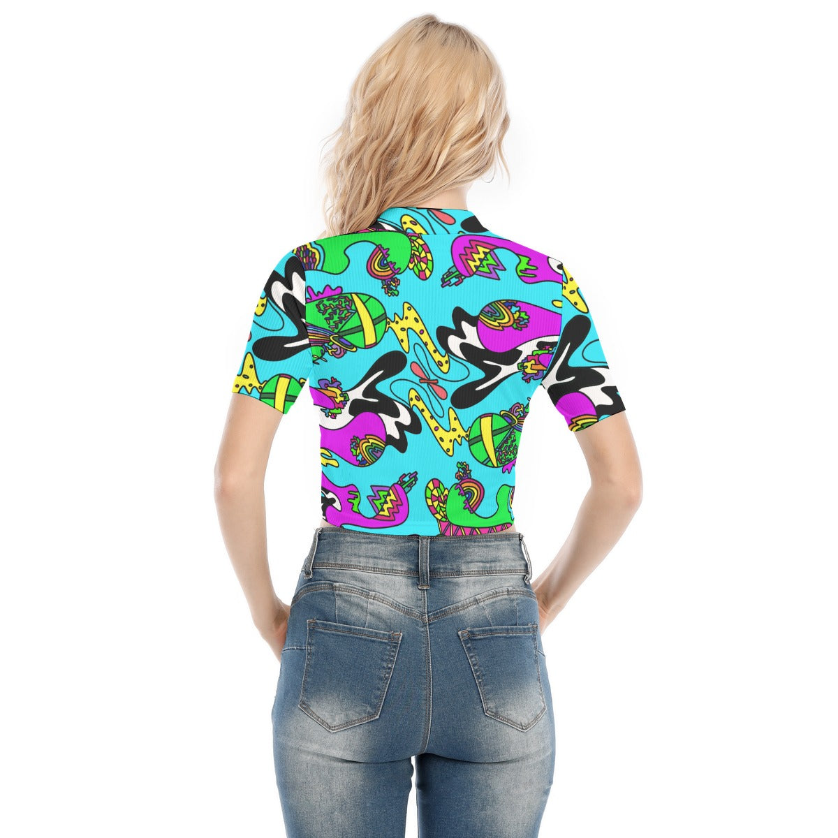 Frisa Lank Double Zip Crop Top