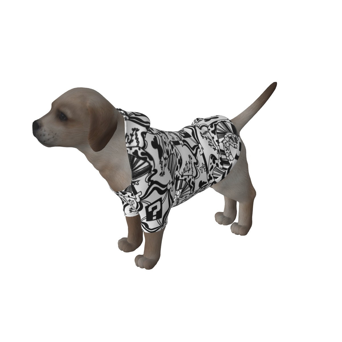 White TipDrip Dog's Pullover Hoodie