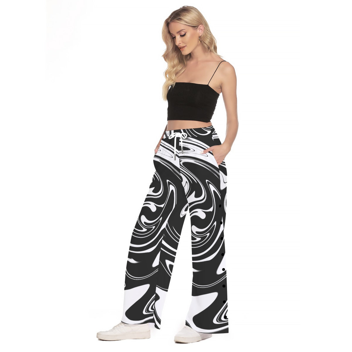 Monoswirl Snap Pants