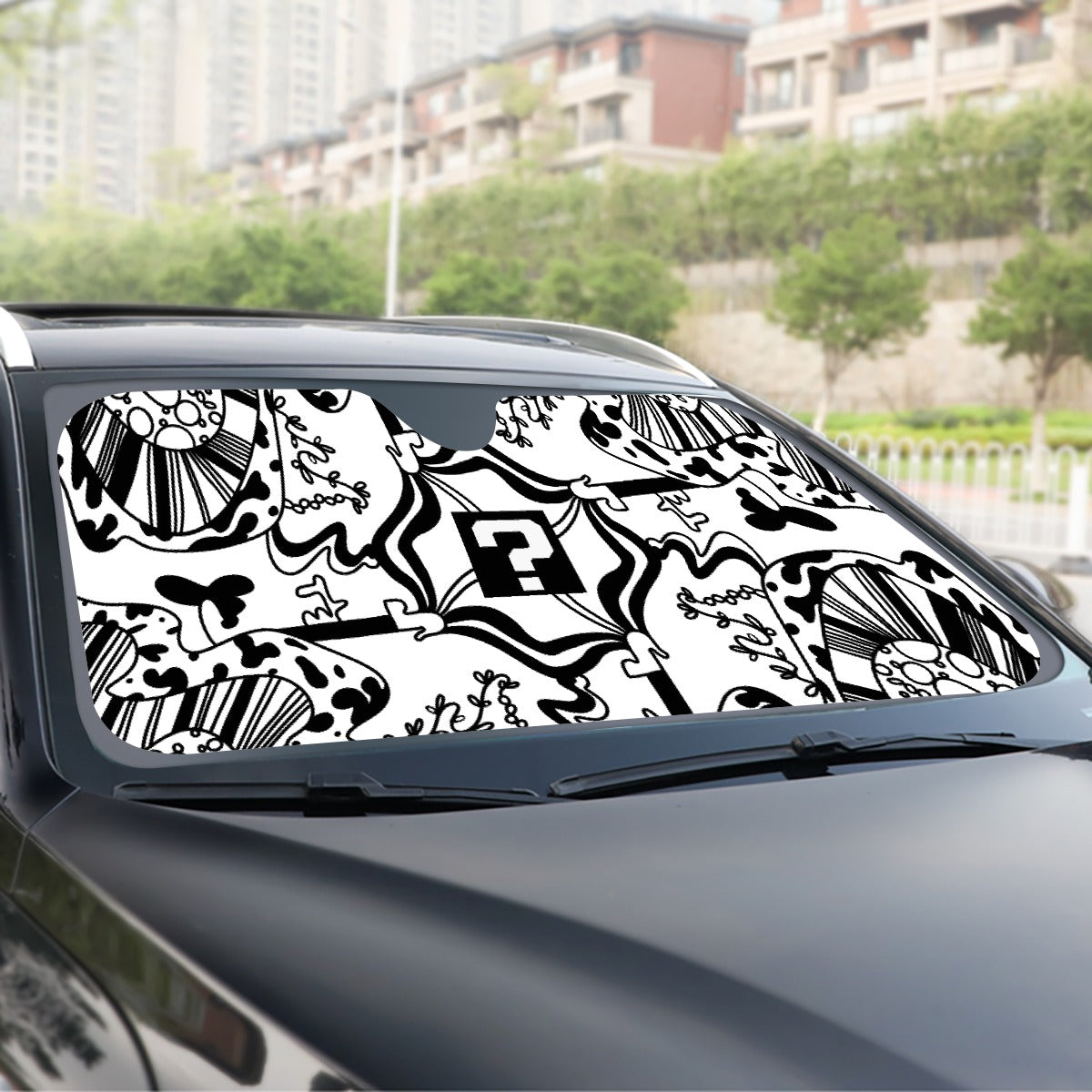 White TipDrip Windshield Sunshade