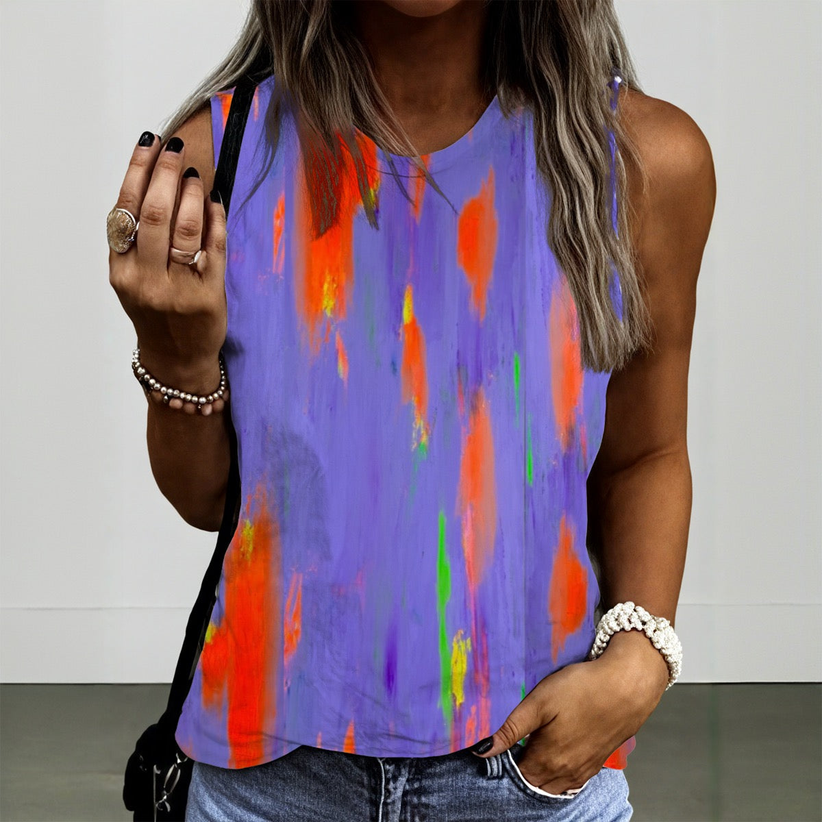 lavender glitch tee