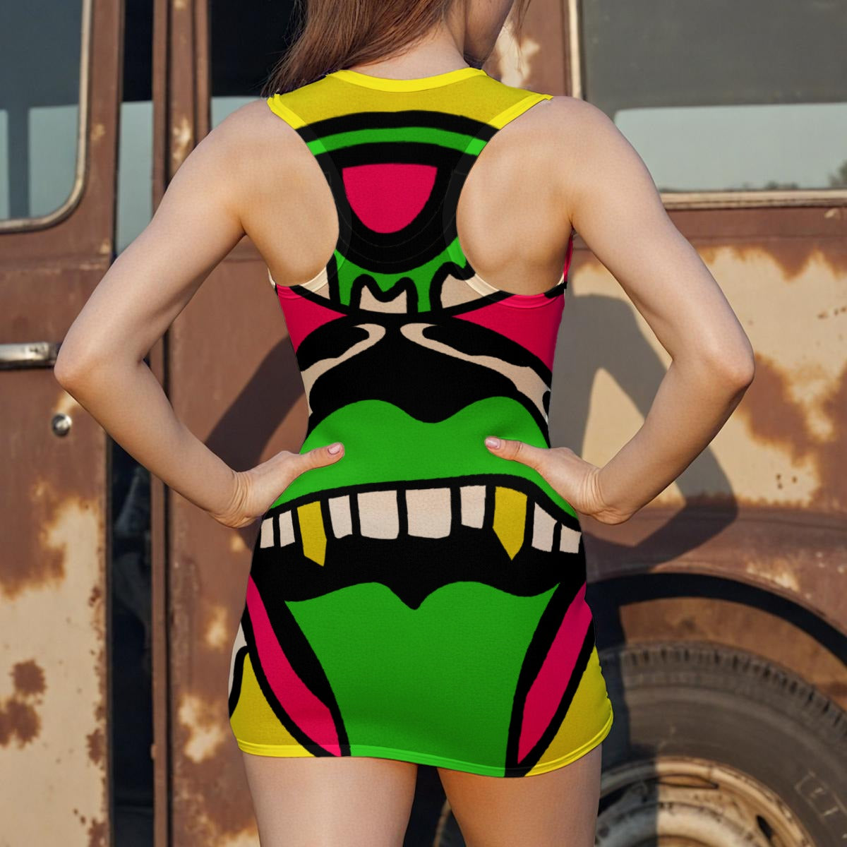 Kyoto Sheer Mesh Bodycon Dress