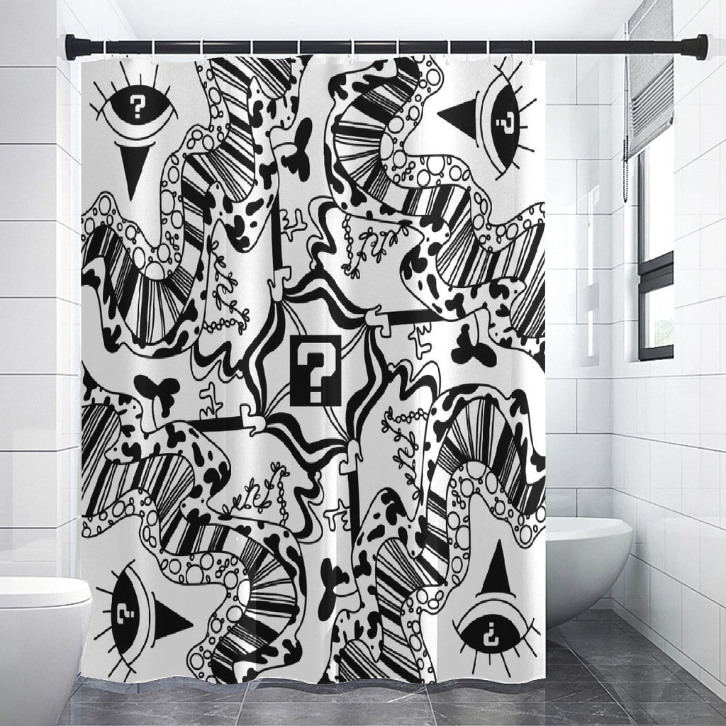 White TipDrip Shower Curtain