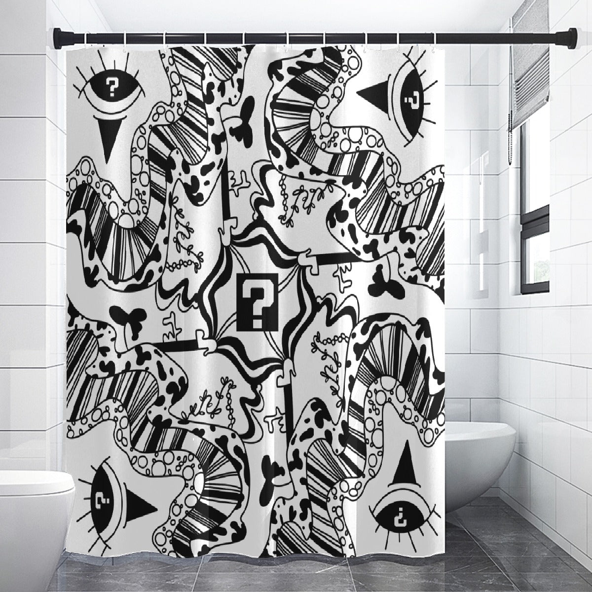 White TipDrip Shower Curtain