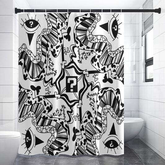 White TipDrip Shower Curtain