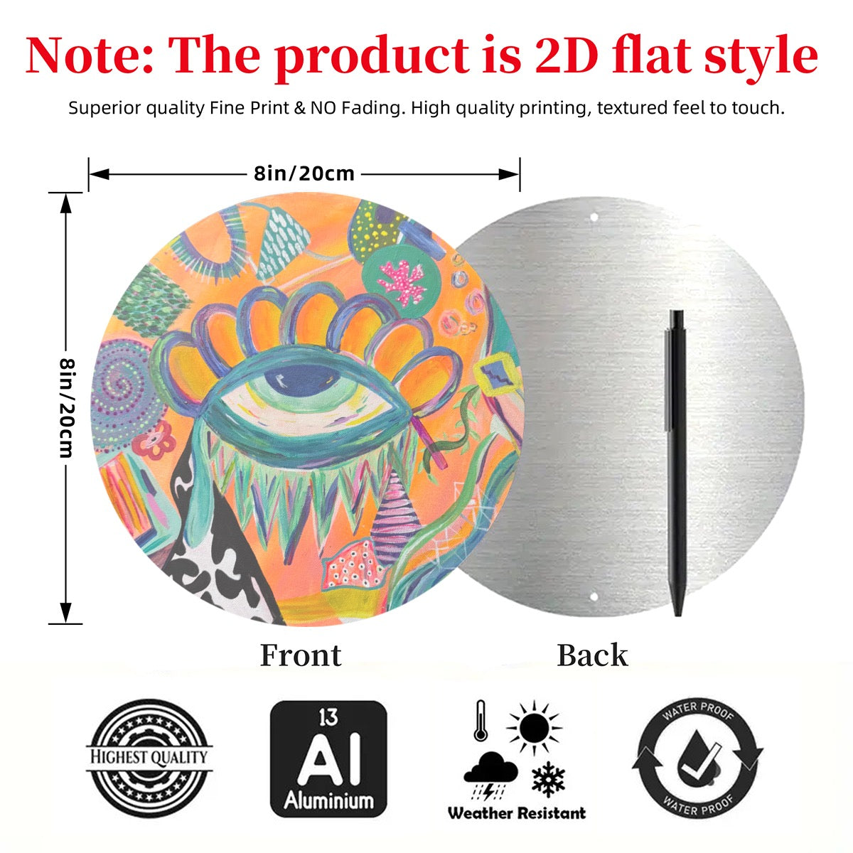 Round Aluminum Painting