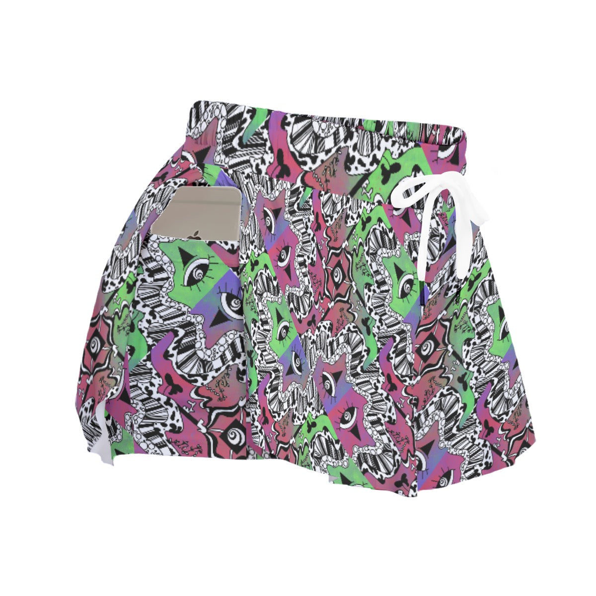 OKEE Portal Splice Skort w. Pockets