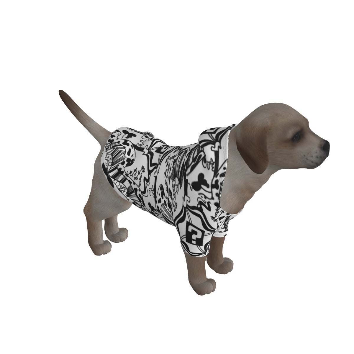 White TipDrip Dog's Pullover Hoodie