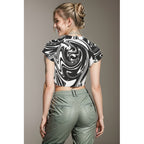 monoswirl crop top