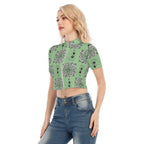 Double Zip Sage Tip Tee