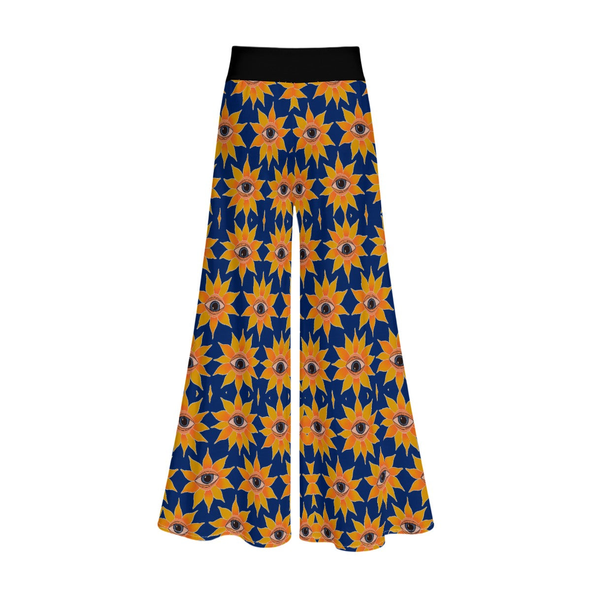 Eyeflower Flowy Pants with Hidden Side Zipper