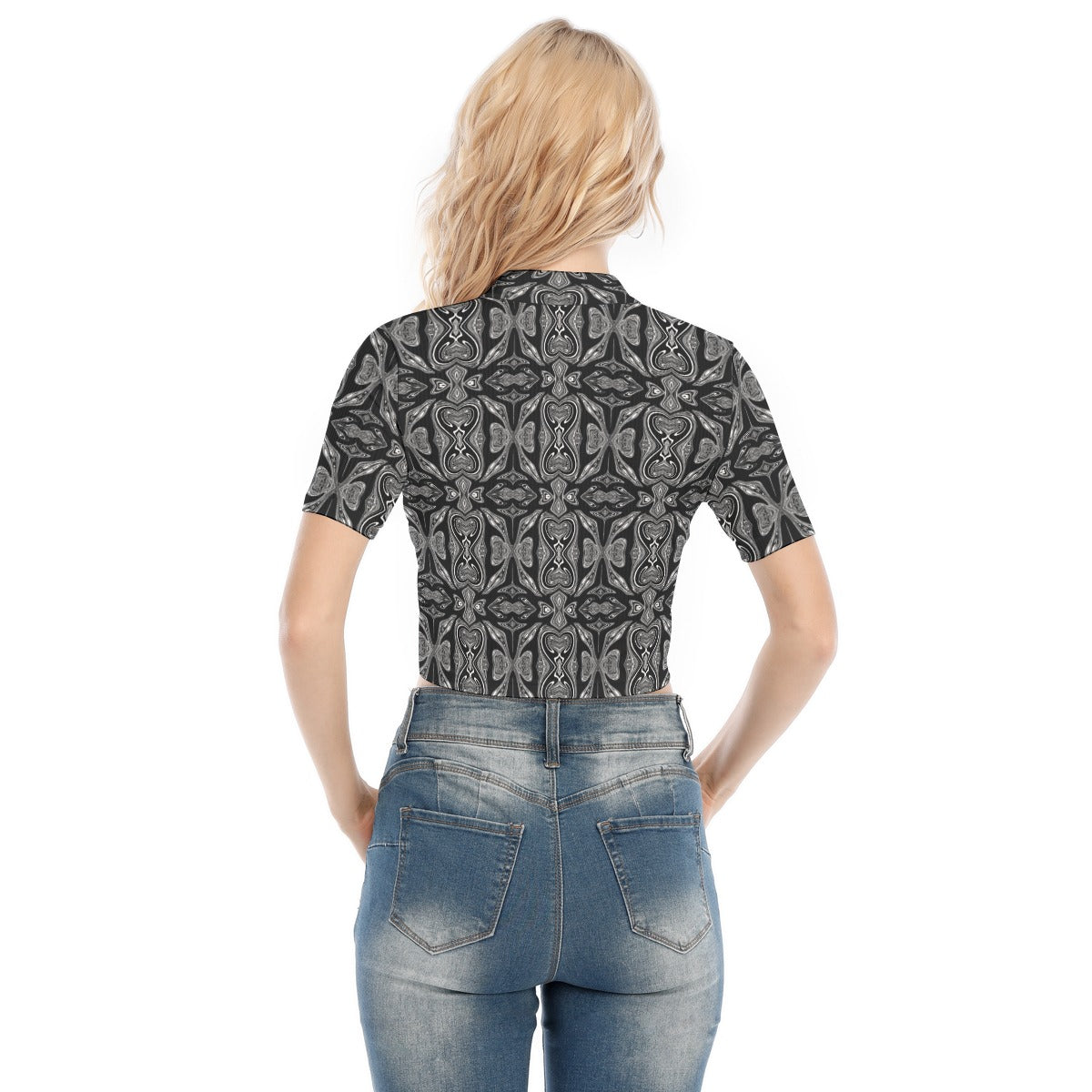 Calypso Double Zip Crop Top