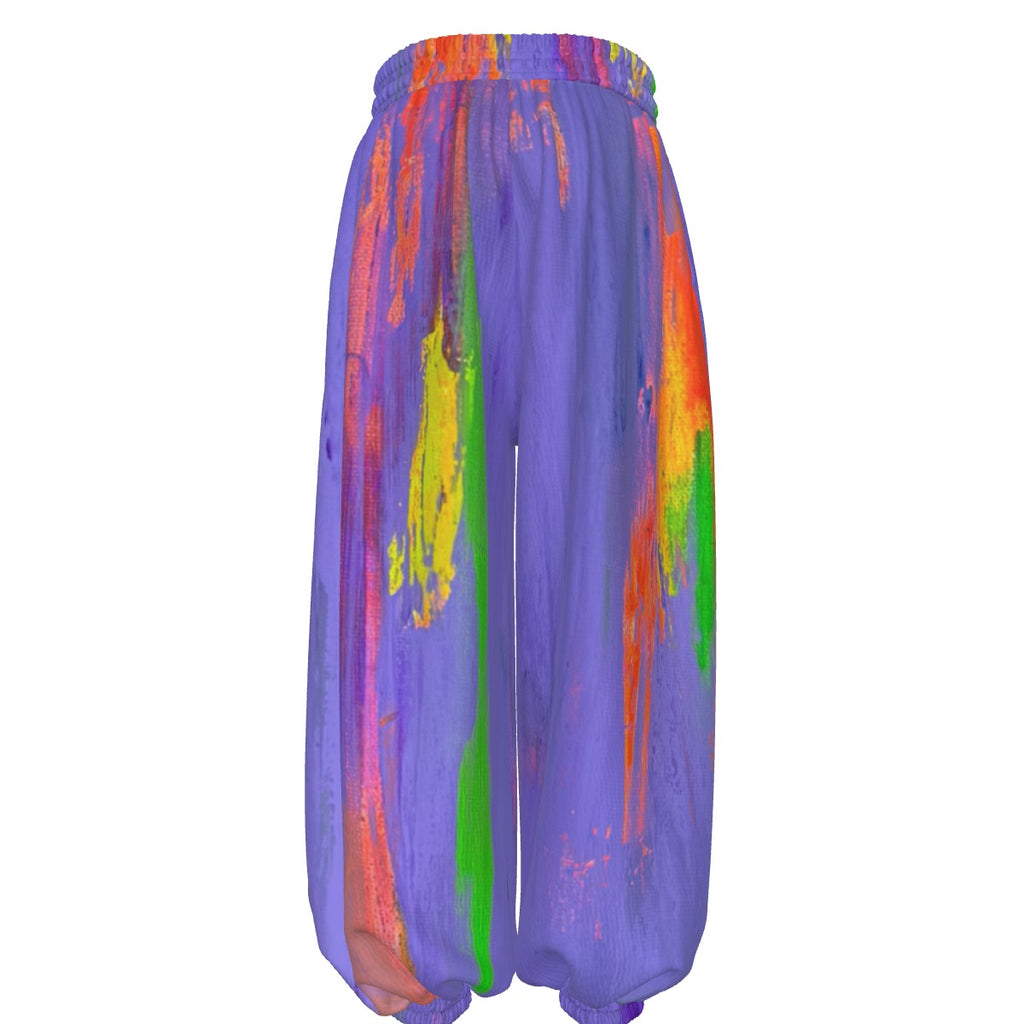 Lavender Glitch Waffle Pants
