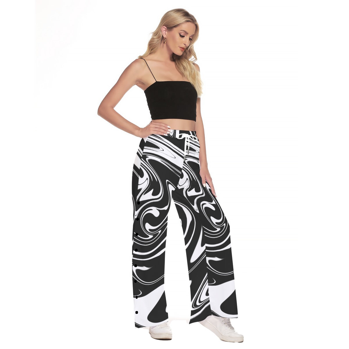 Monoswirl Snap Pants