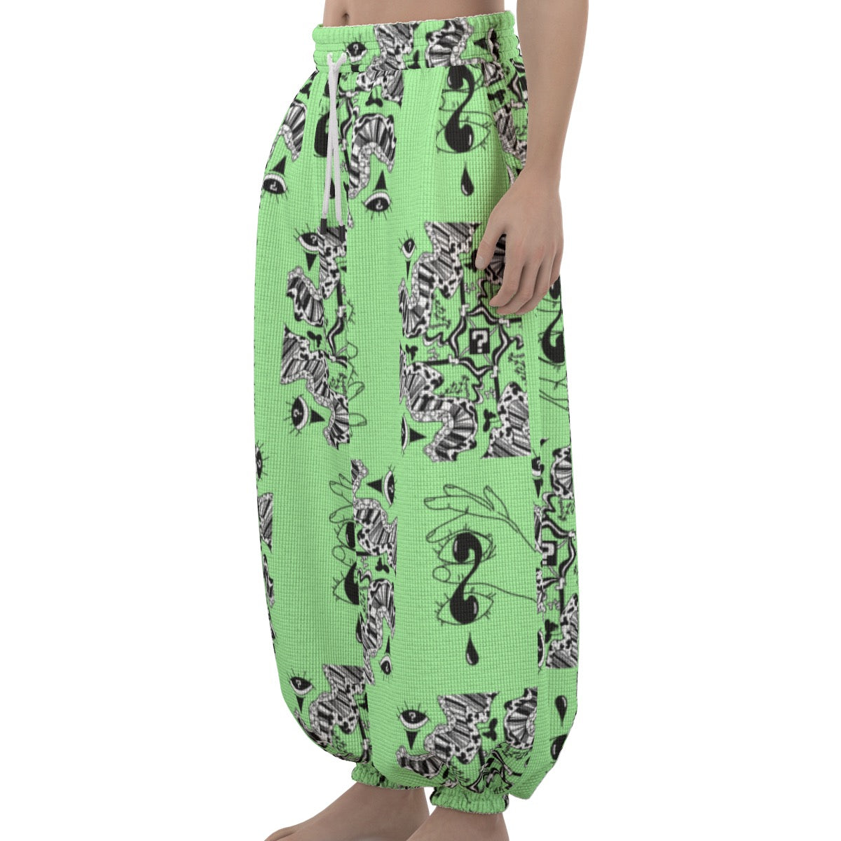 ElectricTip Lime Waffle Pants