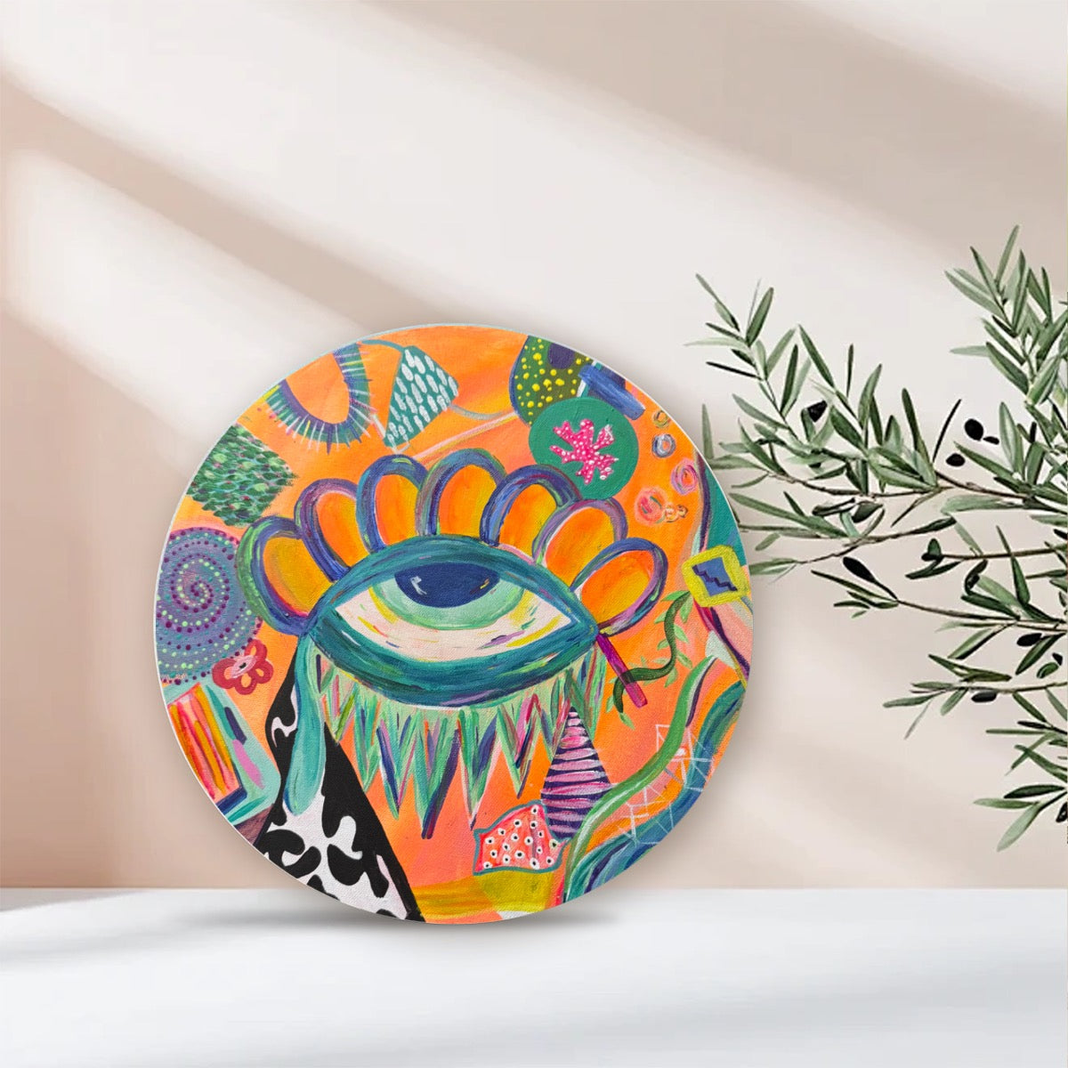 Round Aluminum Painting