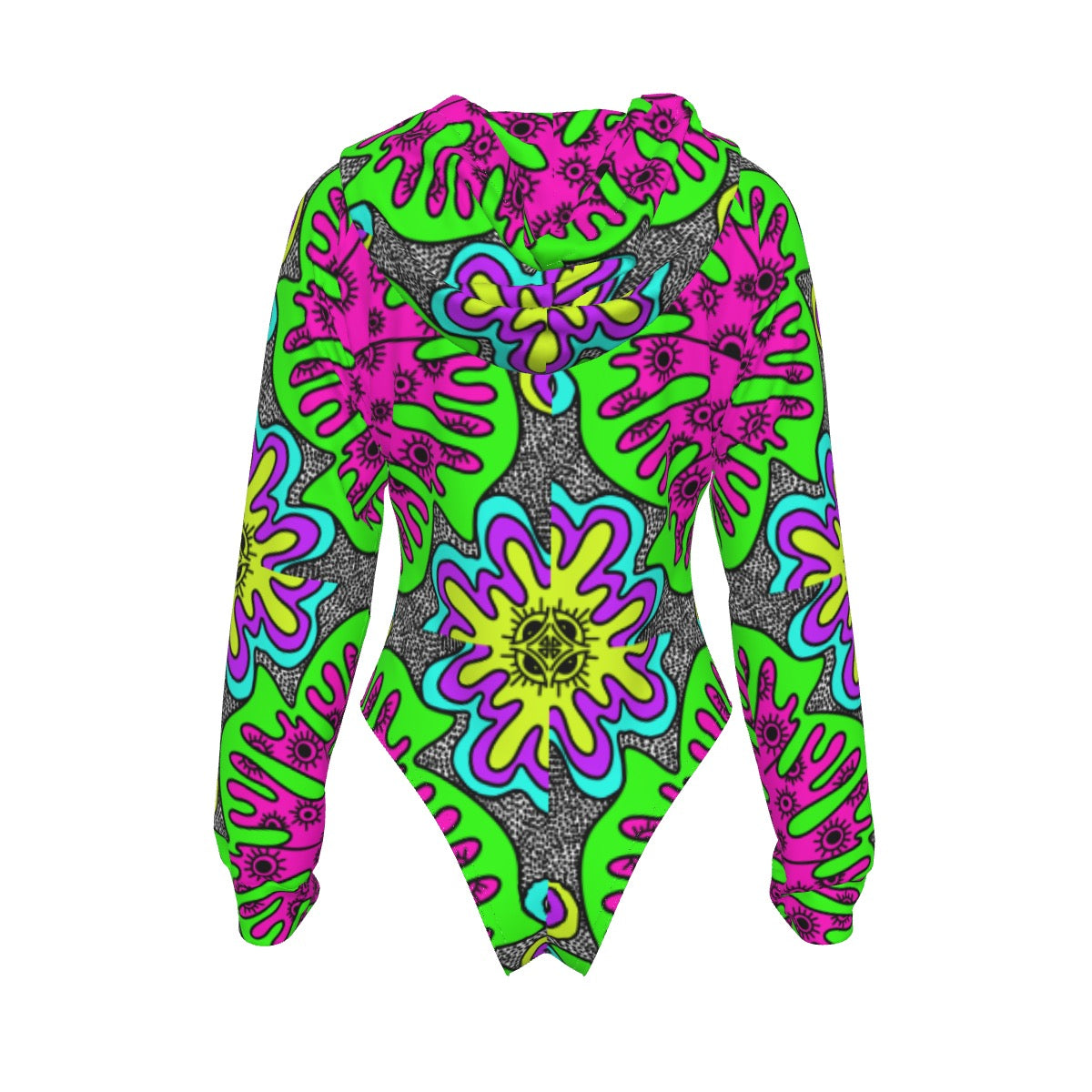 WATERMELTIN Splat Hooded Bodysuit w Sleeves