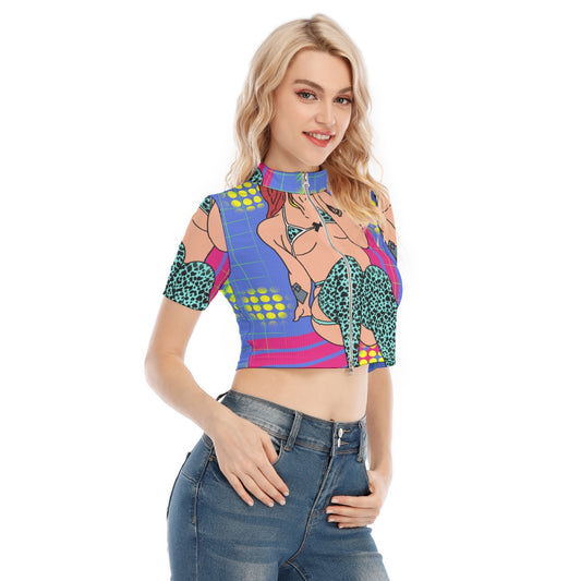 Lewd Dude Double Zip Crop