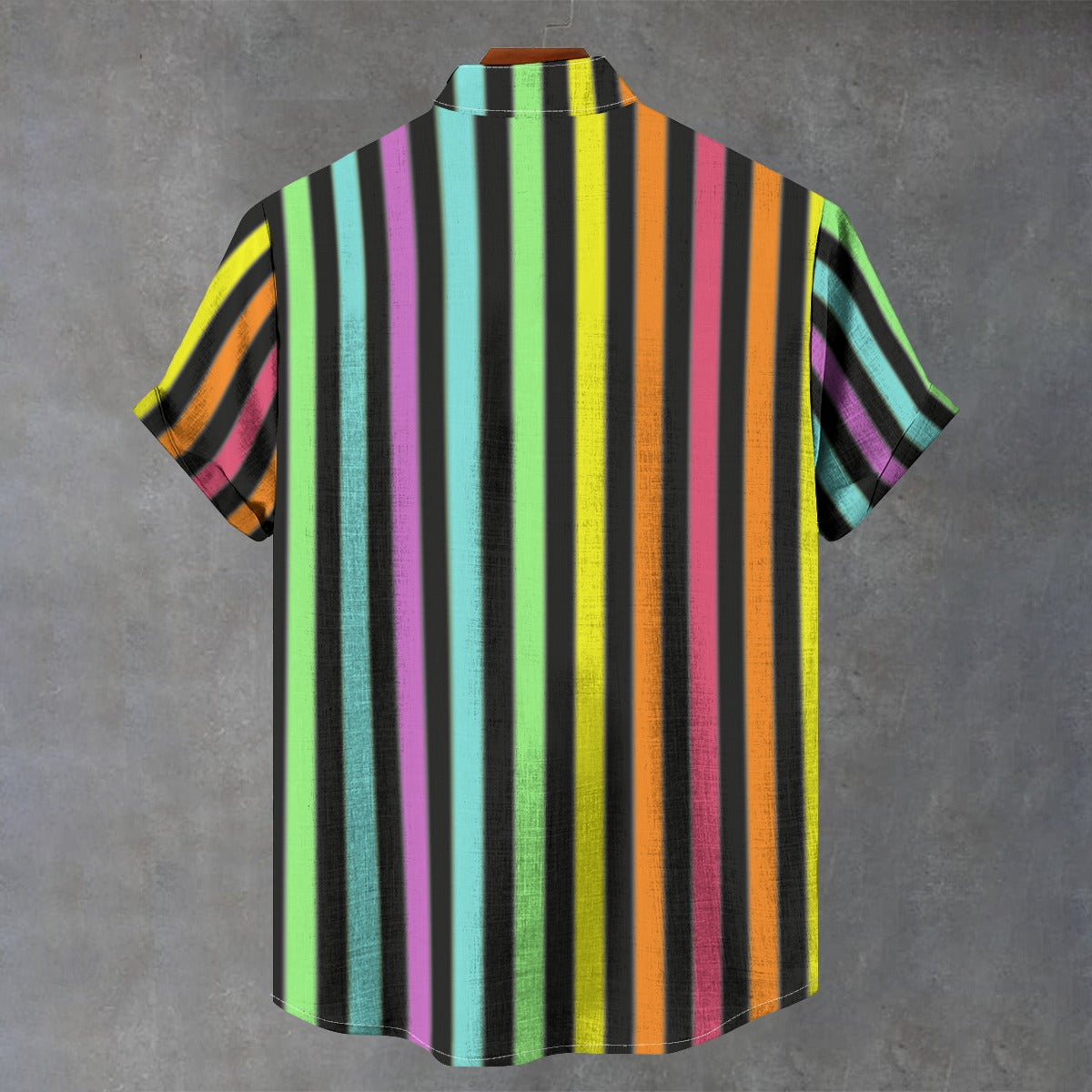 All-Over Print Men's Stand Collar Shirt|115GSM Cotton poplin