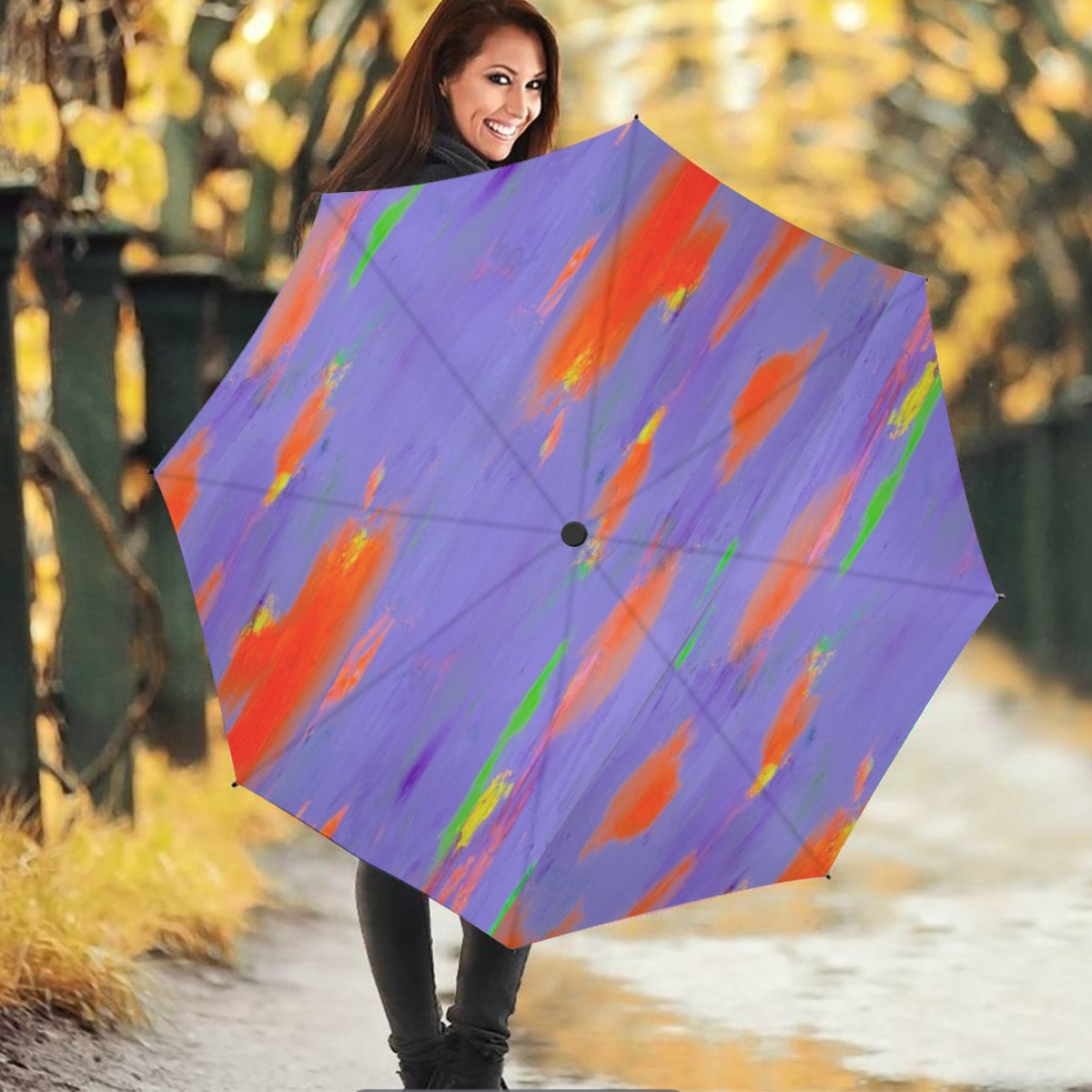 Lavender Glitch Umbrella