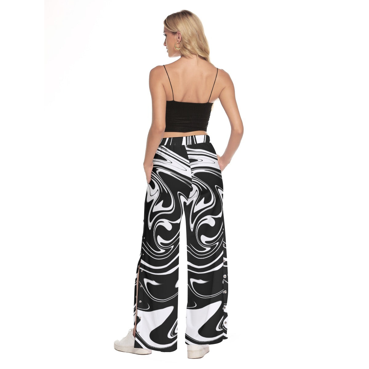 Monoswirl Snap Pants