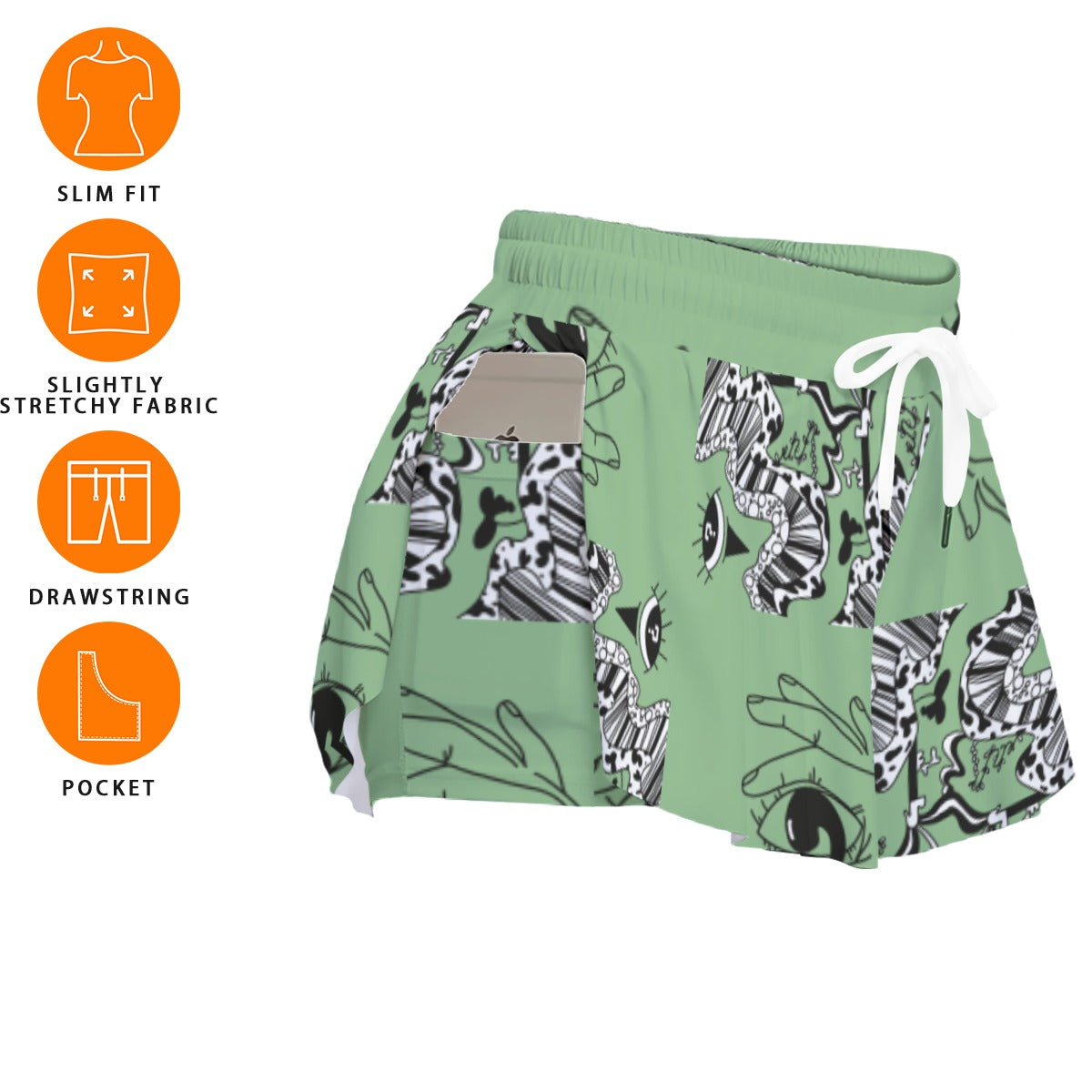 Sage Skort With Pocket