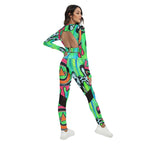 Neon Wvkvvn Set With Backless Top And Leggings