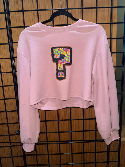 Pink Tip Crop Long Sleeve