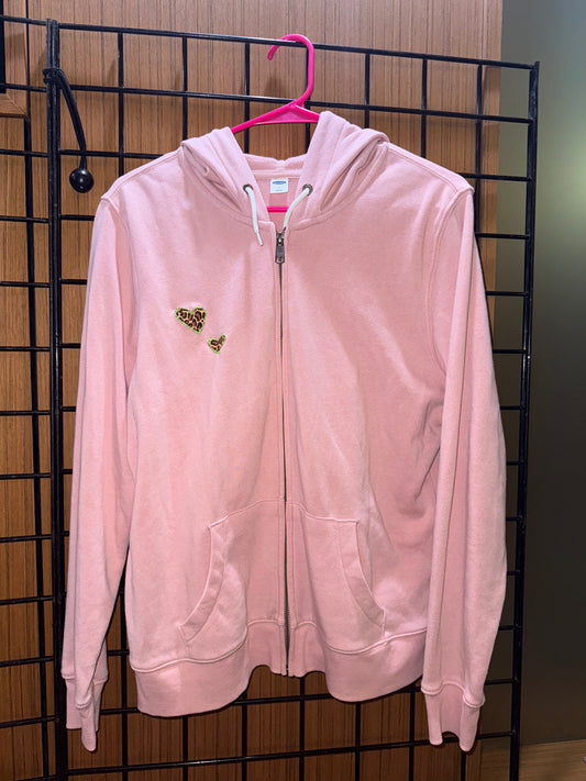 Pink Tip Swirl Zip-Up
