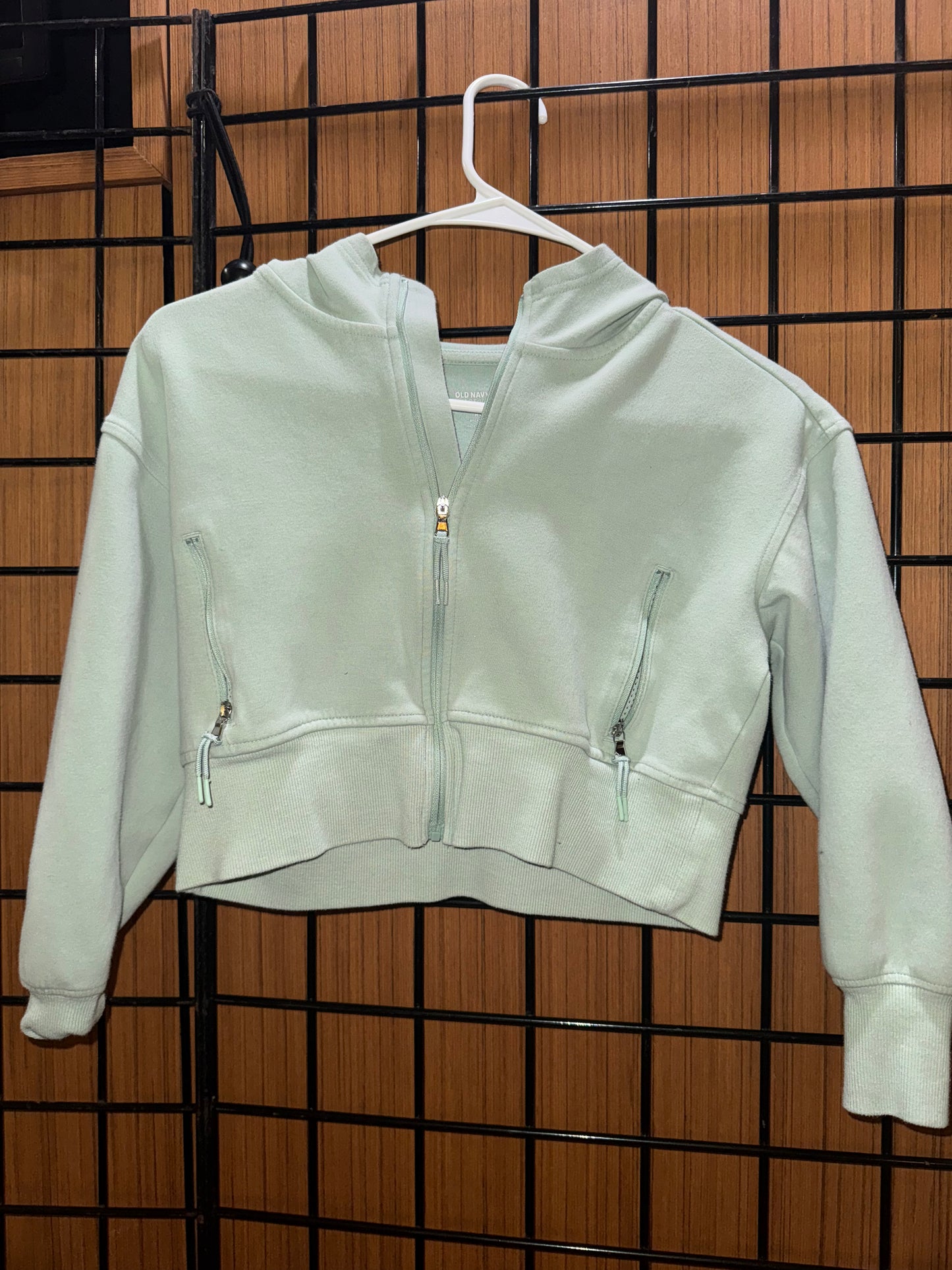 Baby Blue Crop Tip Zip-Up