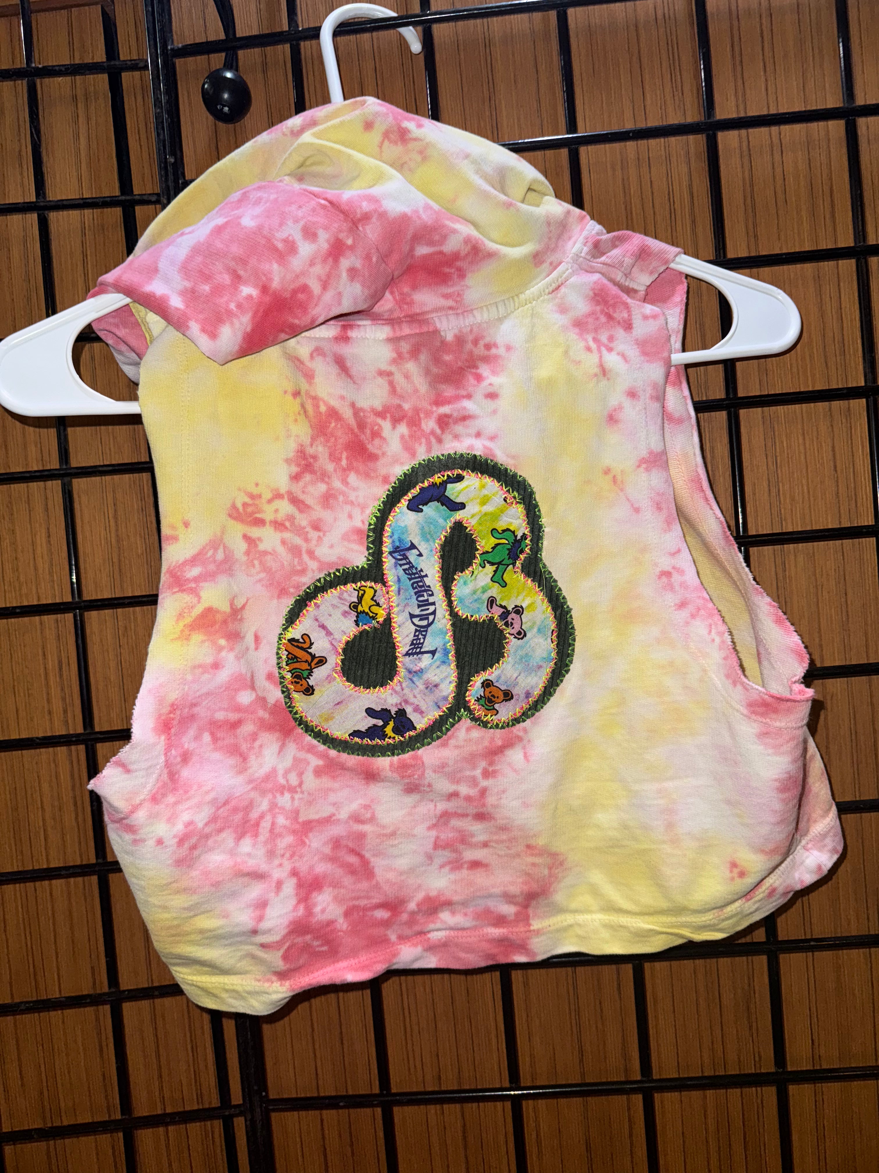 Raspberry Lemonade Dancing Bear DB Cutoff Hoodie