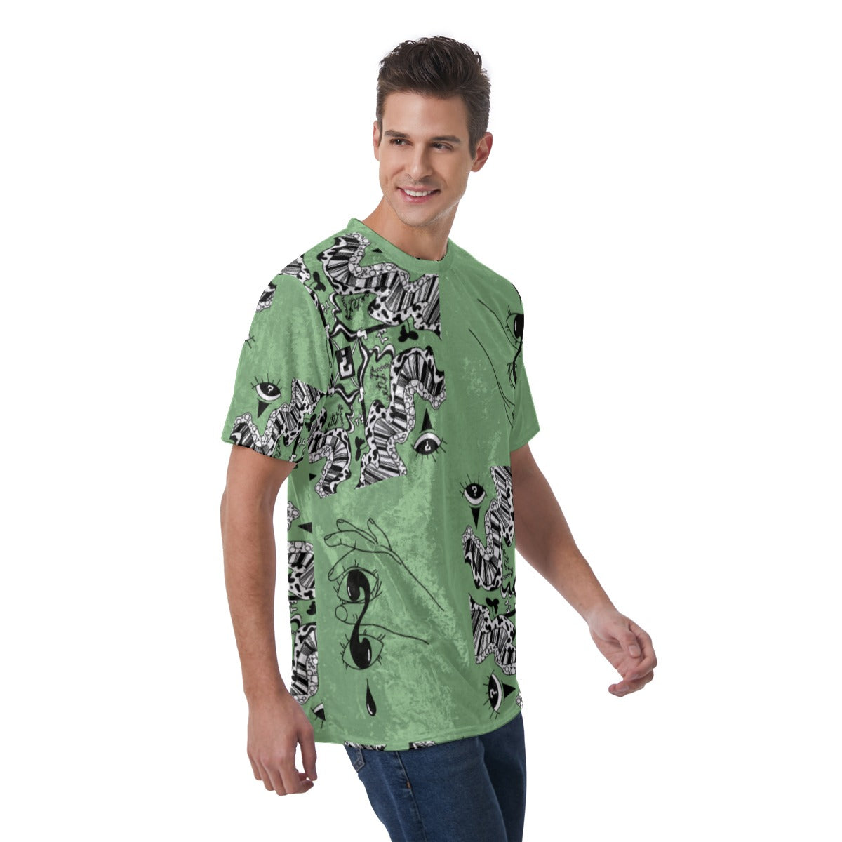 Sage Velvet T Shirt